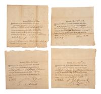 [REVOLUTIONARY WAR]. 8 Connecticut notes, incl. soldiers' pay documents and other receipts, 1780-82.