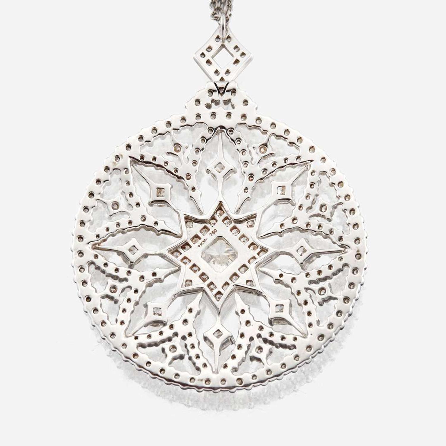 A diamond and white gold pendant, Hearts on Fire