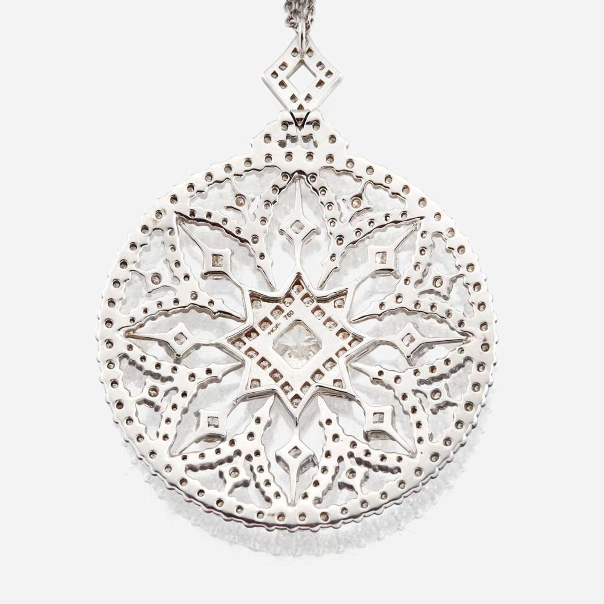 A diamond and white gold pendant, Hearts on Fire
