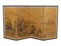 A Japanese Four-Fold Floor Screen - Donated on June 27, 2024