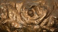 A Japanese Bronze Monkey Motif Jardiniere