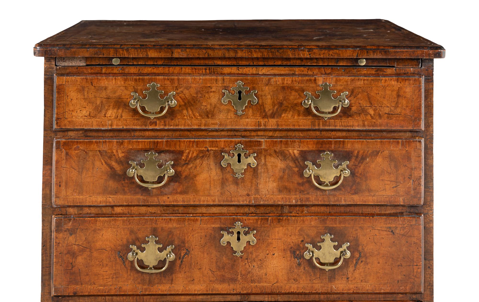 A George II Walnut Chest of Drawers