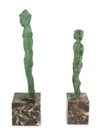 Two Etruscan Style Bronze Figures