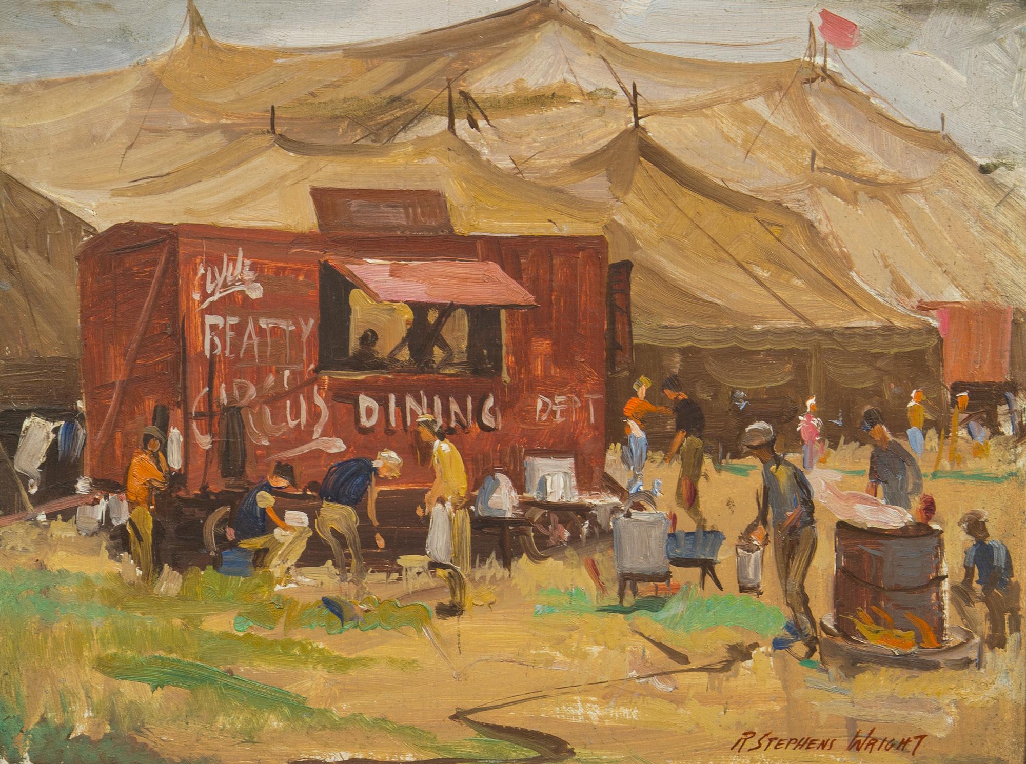 Redmond Stephens Wright, (American, b. 1903), A Pair of Circus Scenes