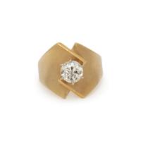 DIAMOND AND YELLOW GOLD RING