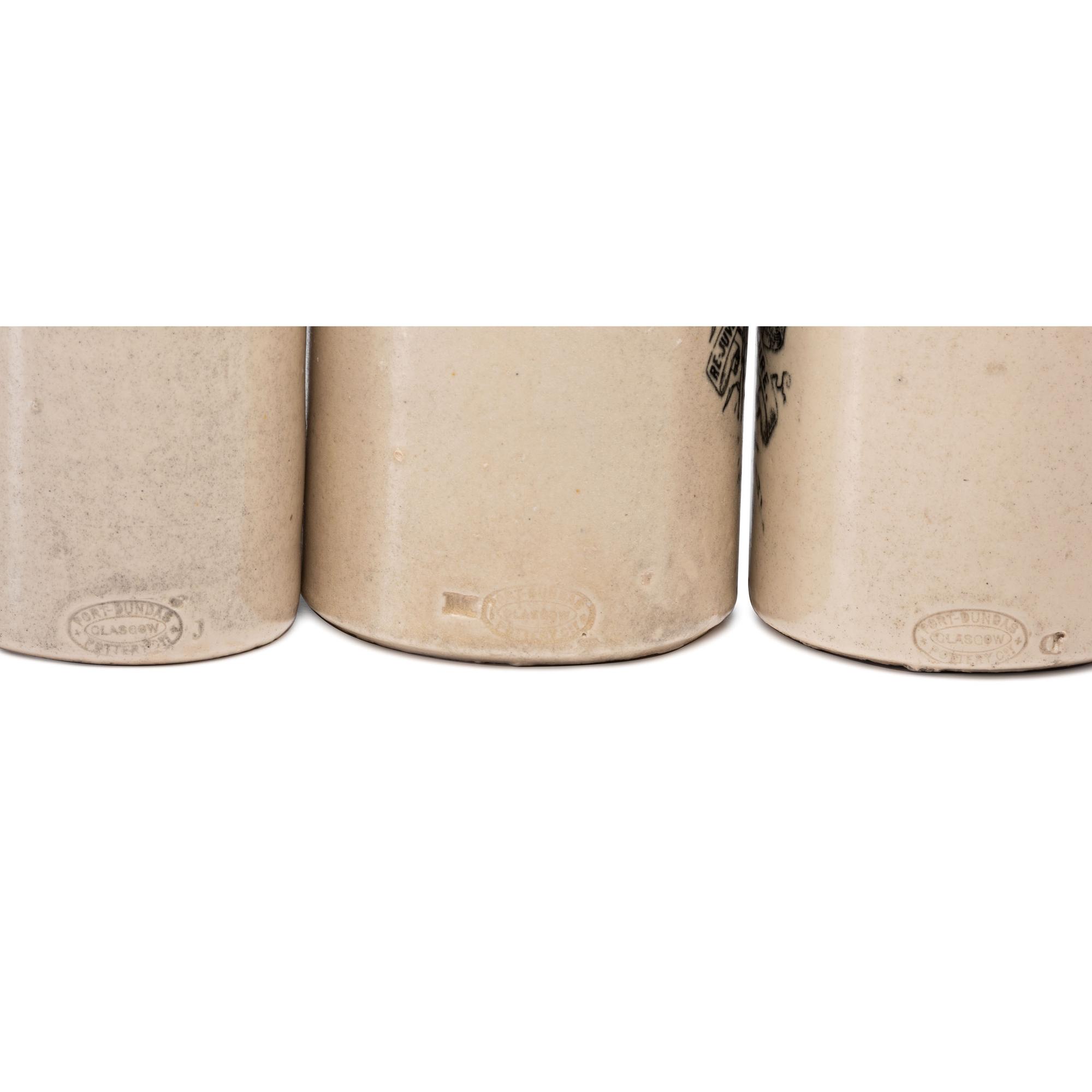Seven Christian Moerlein Brewing Co. Stoneware Bottles