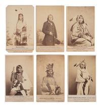 A group of 12 CDVs of Sioux involved in the 1862 Dakota Uprising in Minnesota. St. Paul, MN: Whitney's Gallery.
