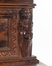 An Italian Renaissance Revival Carved Walnut Hall Bench