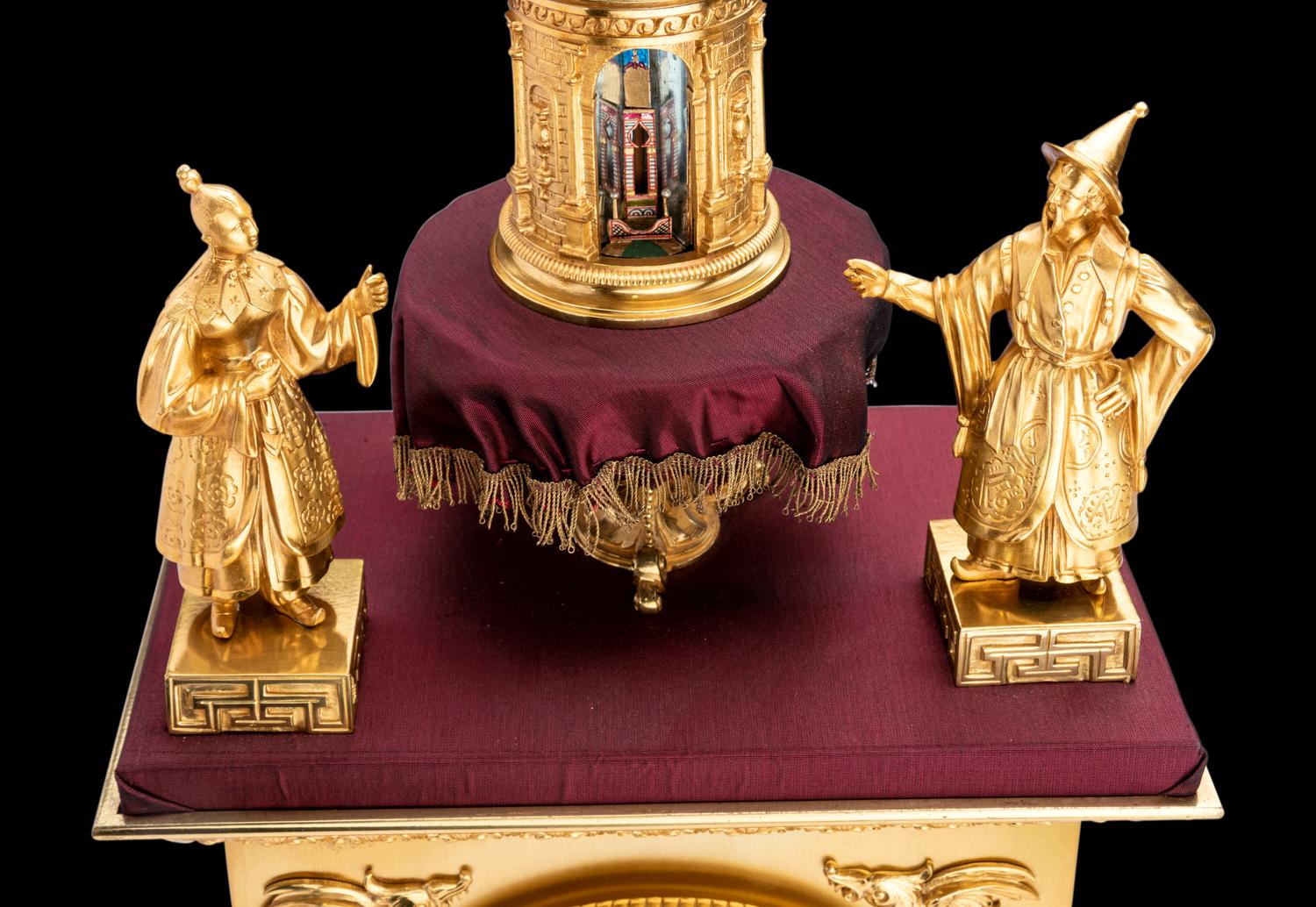 A French Gilt Bronze Automaton Clock, Medainela AY