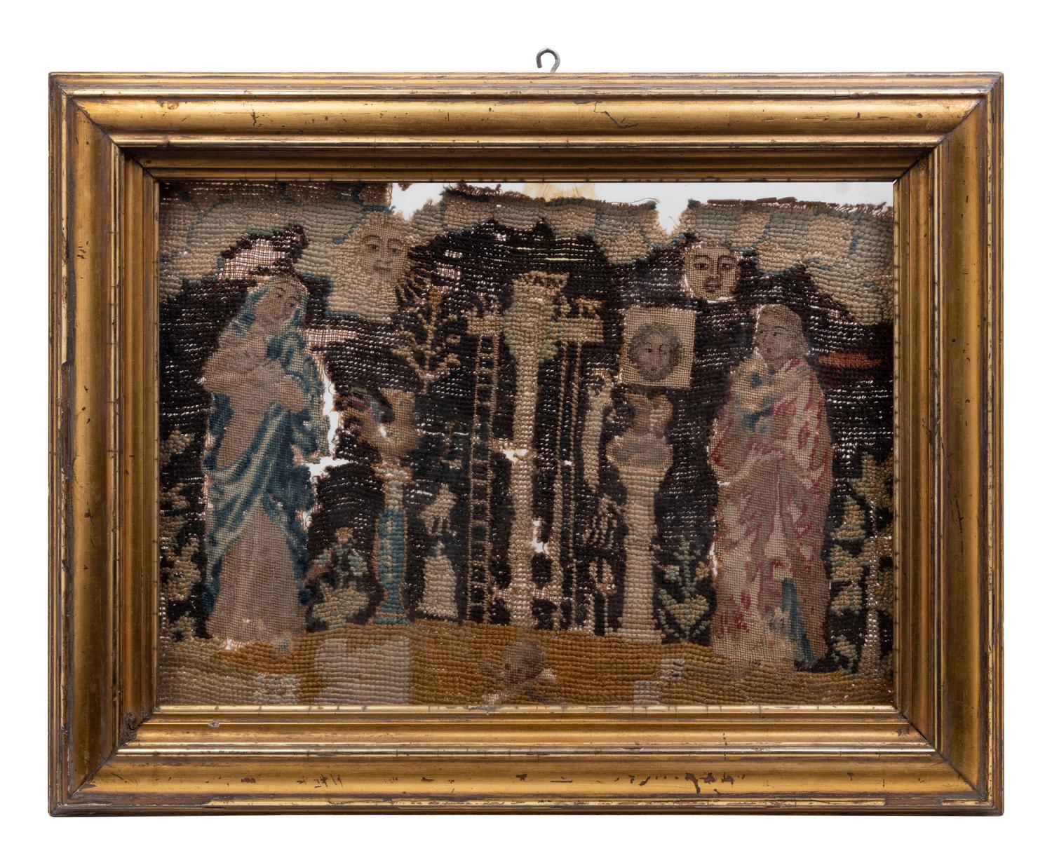 A Continental Needlework Panel