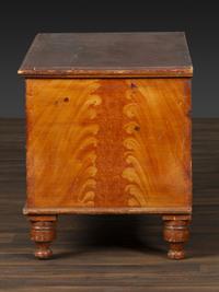 A Country Grain Painted Poplar and Pine Blanket Chest