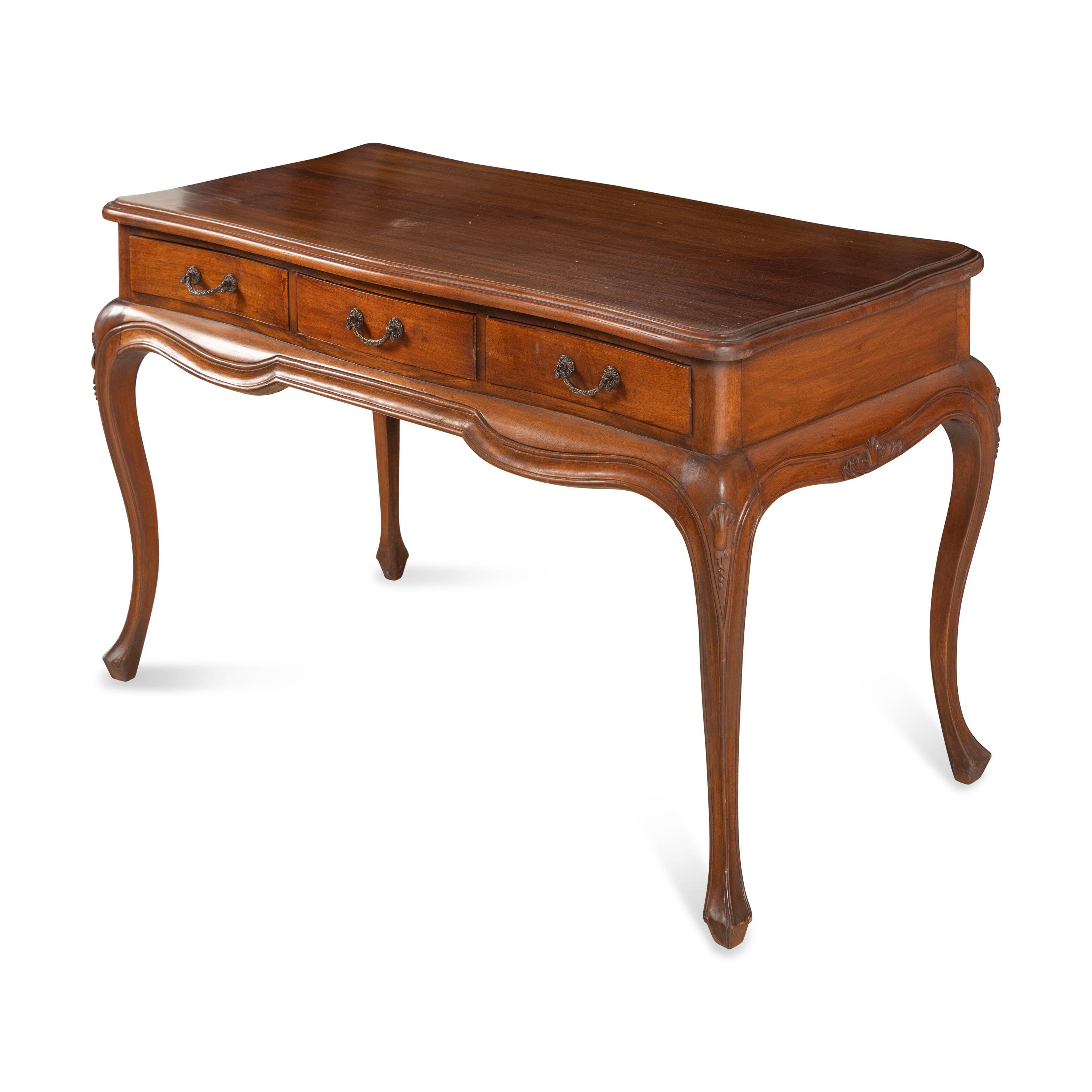 A Louis XV Style Walnut Desk