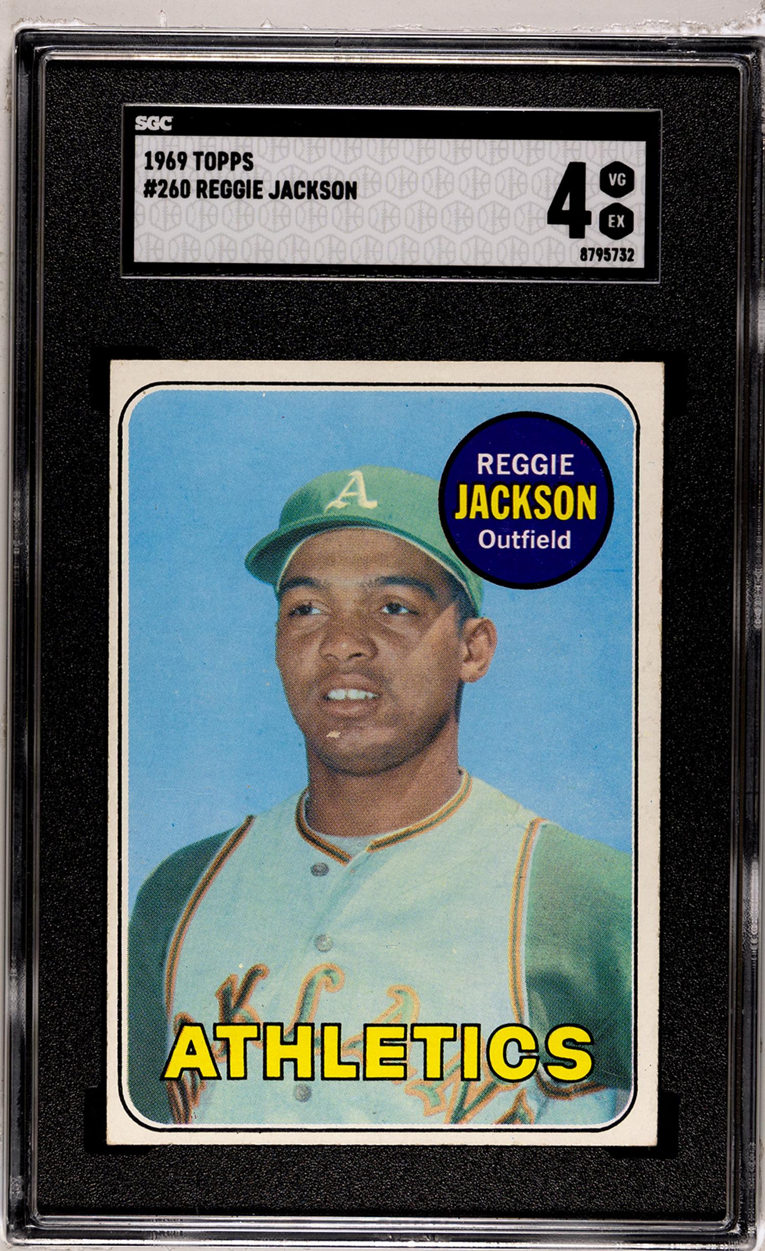 A 1969 Topps Reggie Jackson Rookie Baseball Card No. 260 (SGC 4 VG-EX)