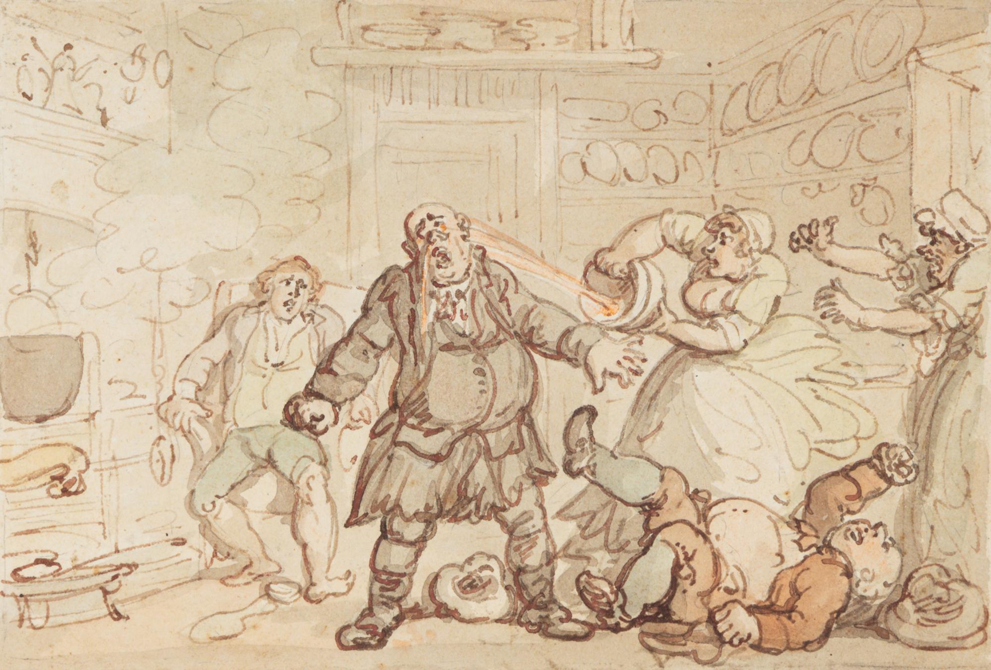 A Group of Ten Drawings: seven illustrations for The Adventures of Roderick Random , and three unpublished illustrations for The Adventures of Joseph Andrews, and His Friend Mr. Abraham Adams