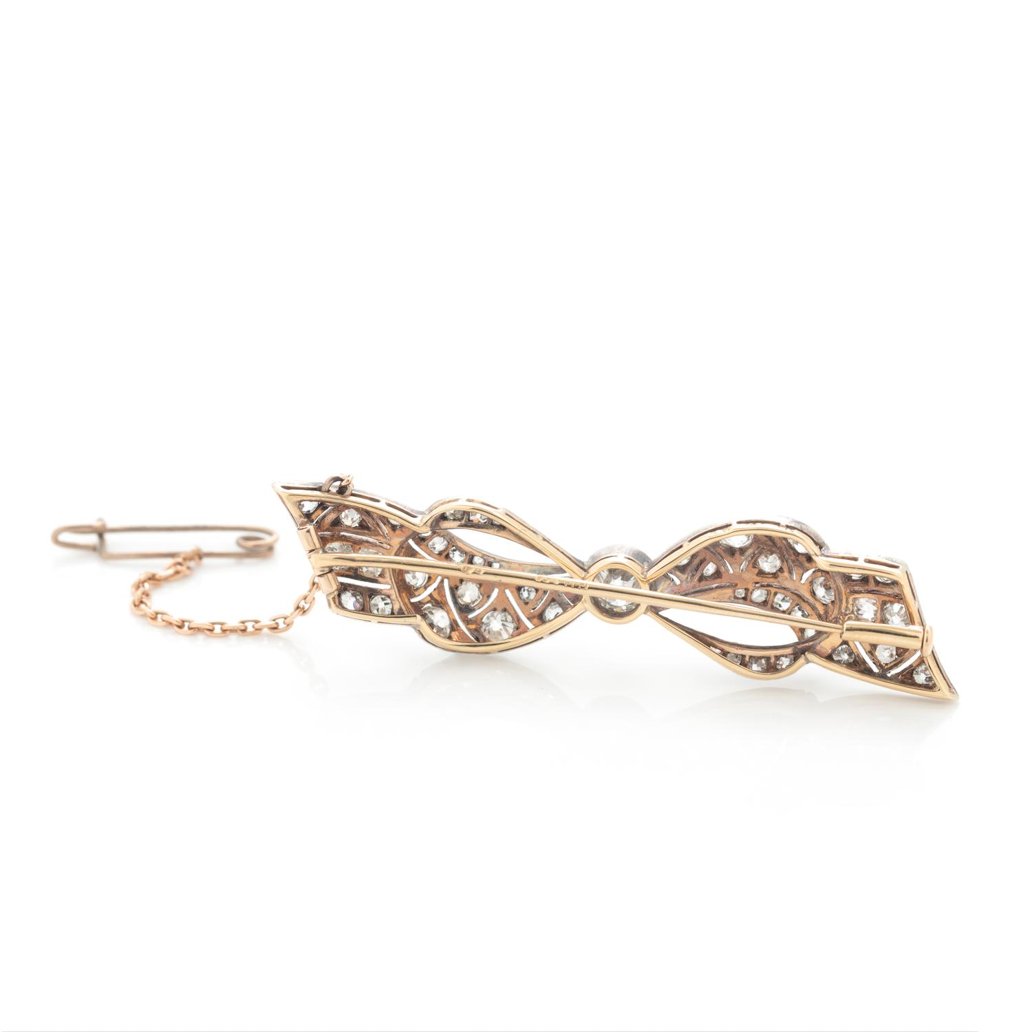 EDWARDIAN, DIAMOND BOW BROOCH