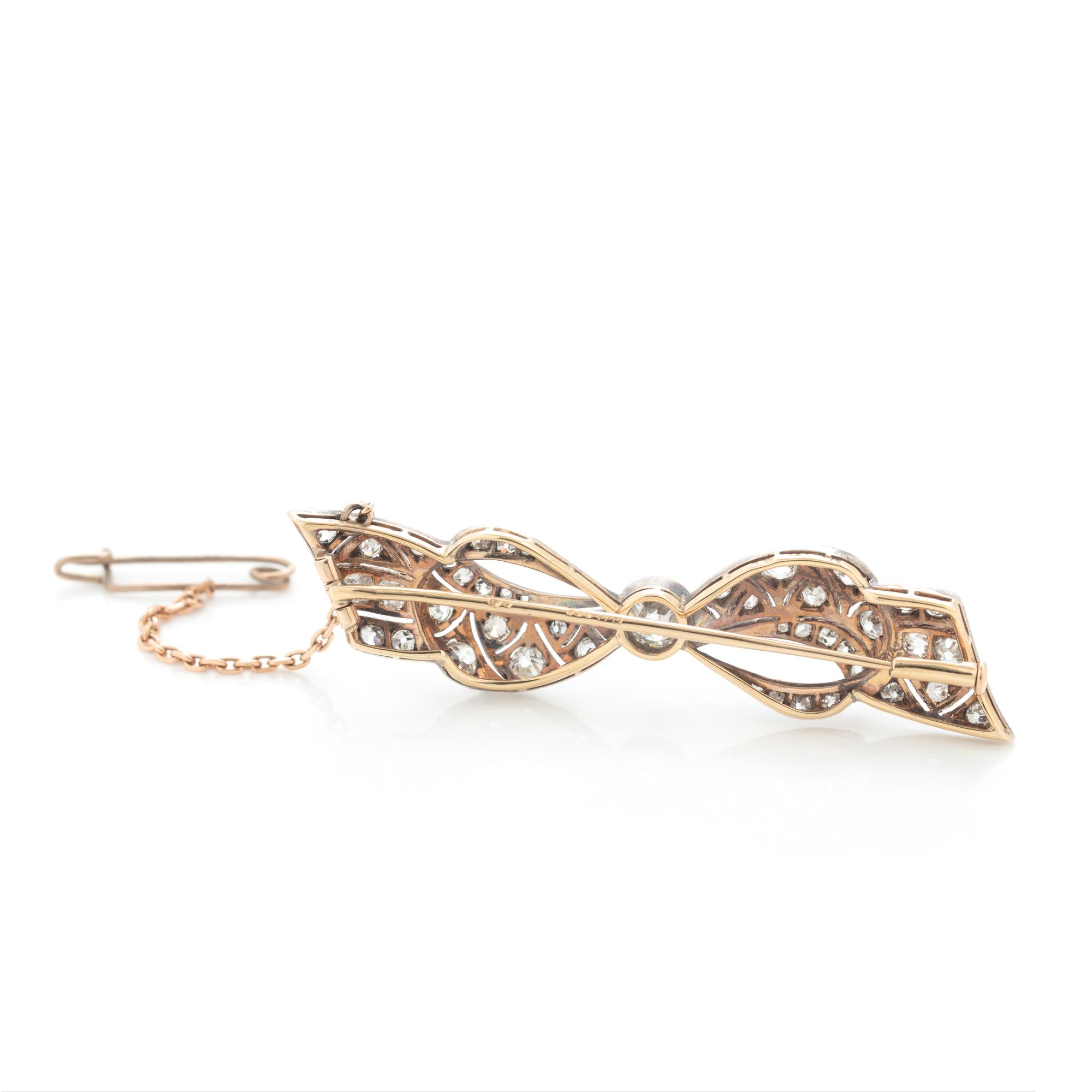 EDWARDIAN, DIAMOND BOW BROOCH