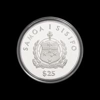 [WESTERN SAMOA] A 1986 Kon Tiki 5-Troy oz. Commemorative Silver Proof Coin