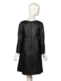 Galanos, Black Brocade Cocktail Dress