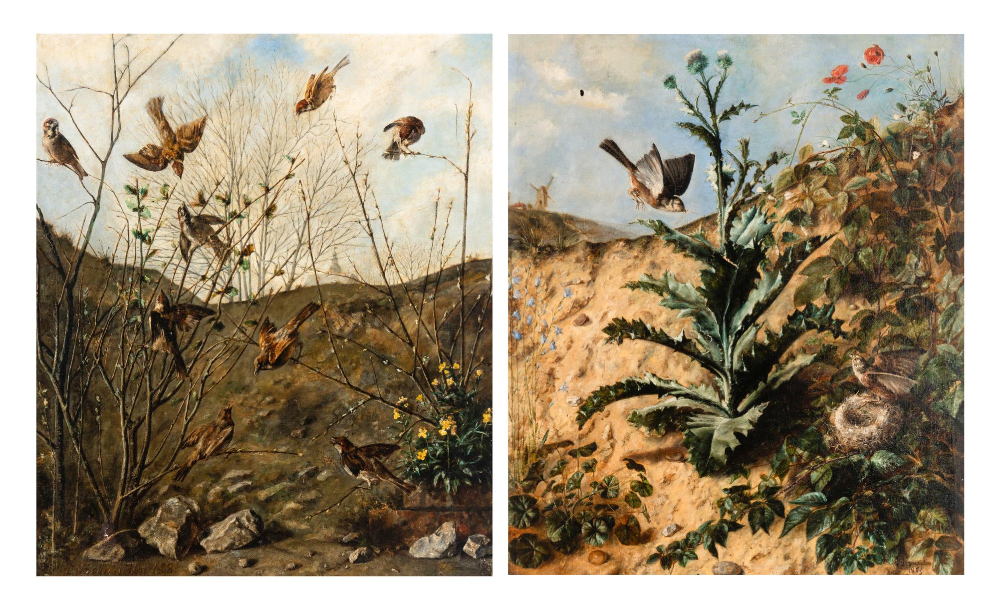 Eugène Fromentin (French, 1820-1876) — Signs of Spring (a pair)