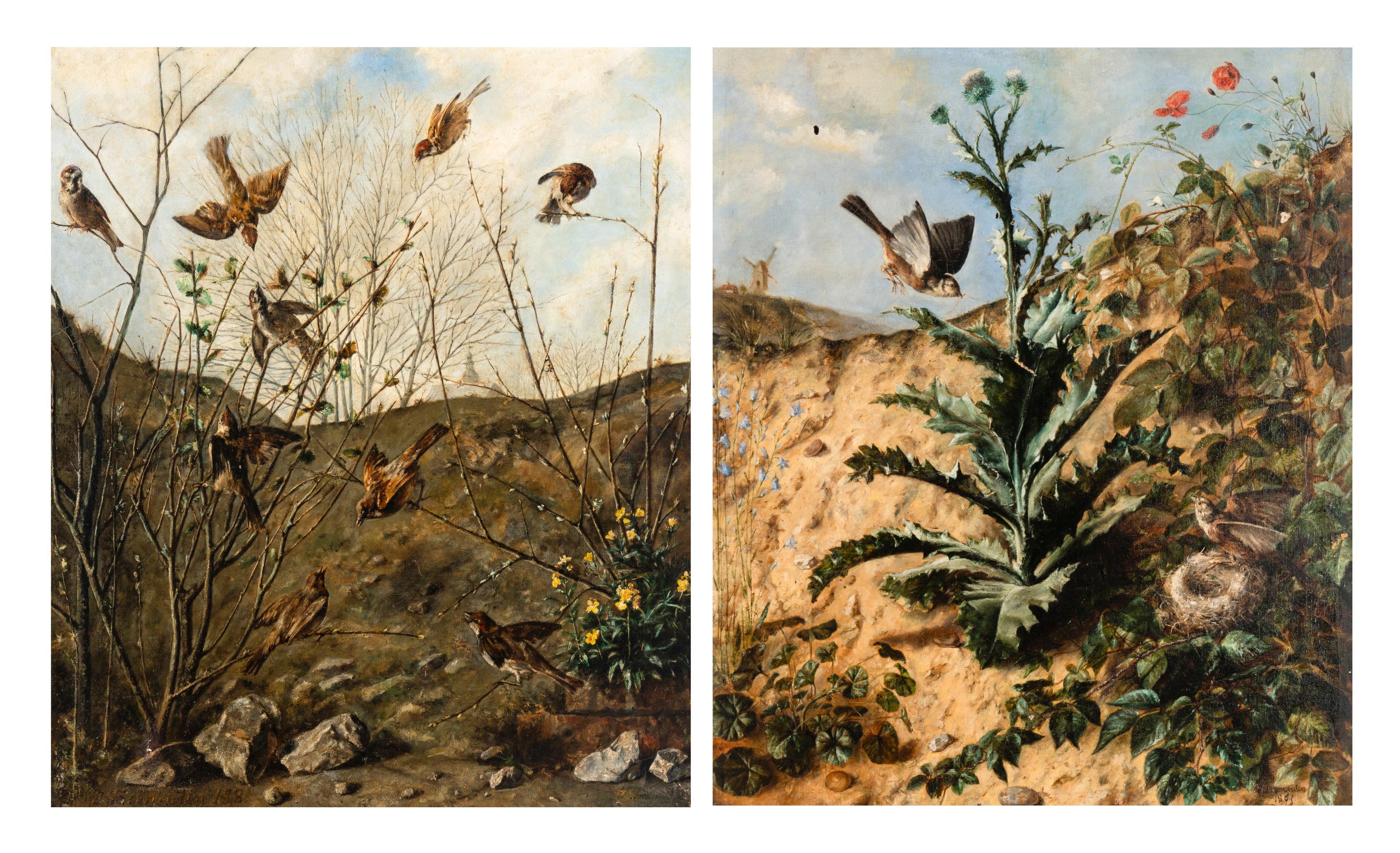 Eugène Fromentin (French, 1820-1876) — Signs of Spring (a pair)