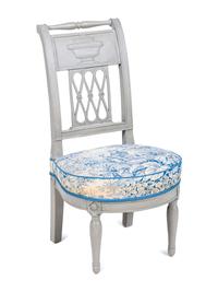 A Directoire Grey-Painted Chauffeuse