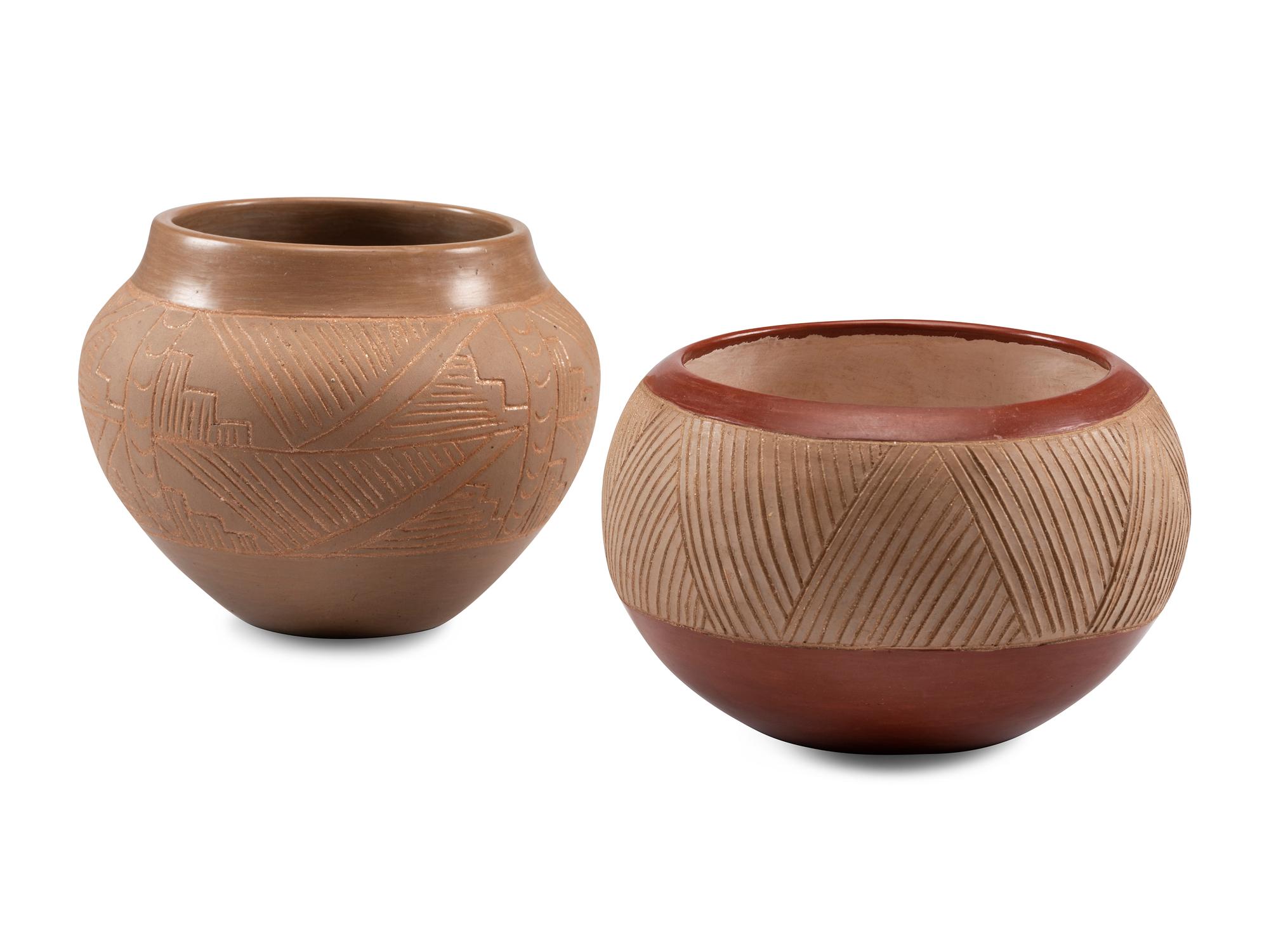 Ohkay Owingeh Incised Pottery Jars