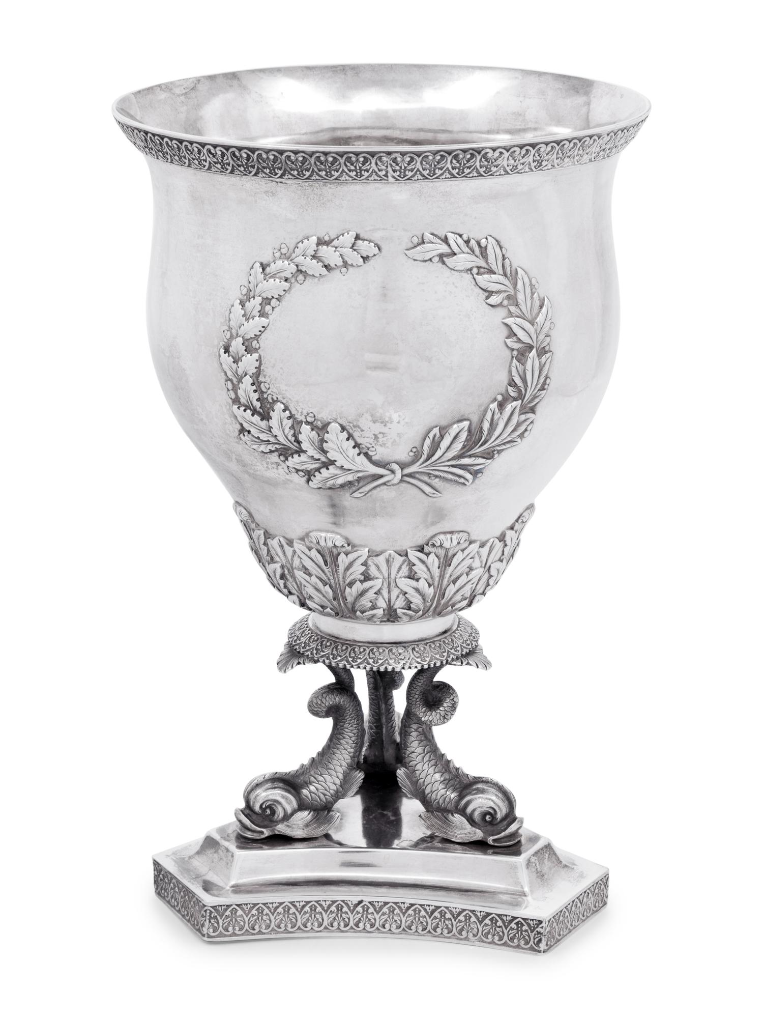 An American Silver Rowing Trophy