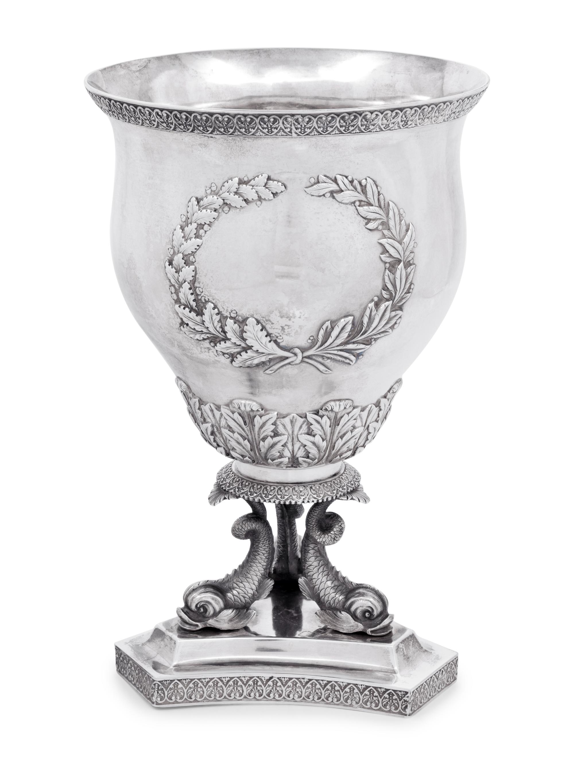 An American Silver Rowing Trophy