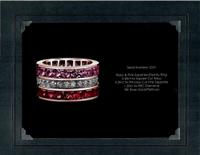 Robert Procop, Pink Sapphire, Diamond, Ruby, and Rose Gold Eternity Ring