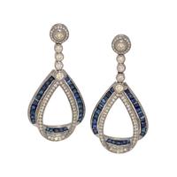 DIAMOND AND SAPPHIRE EARRINGS