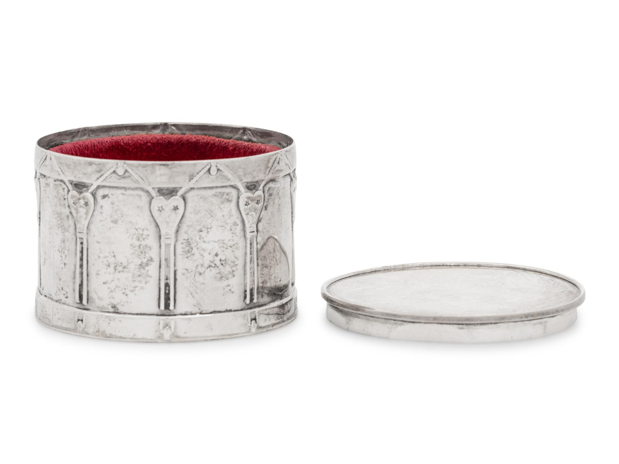 A Tiffany and Co. Silver 'Drum' Pill or Trinket Box