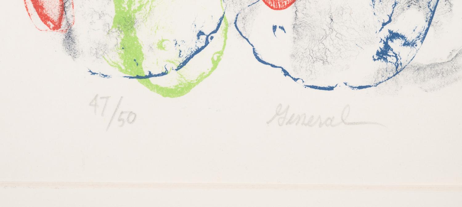 A Group of Four Abstract Works on Paper by 20th Century American Artists