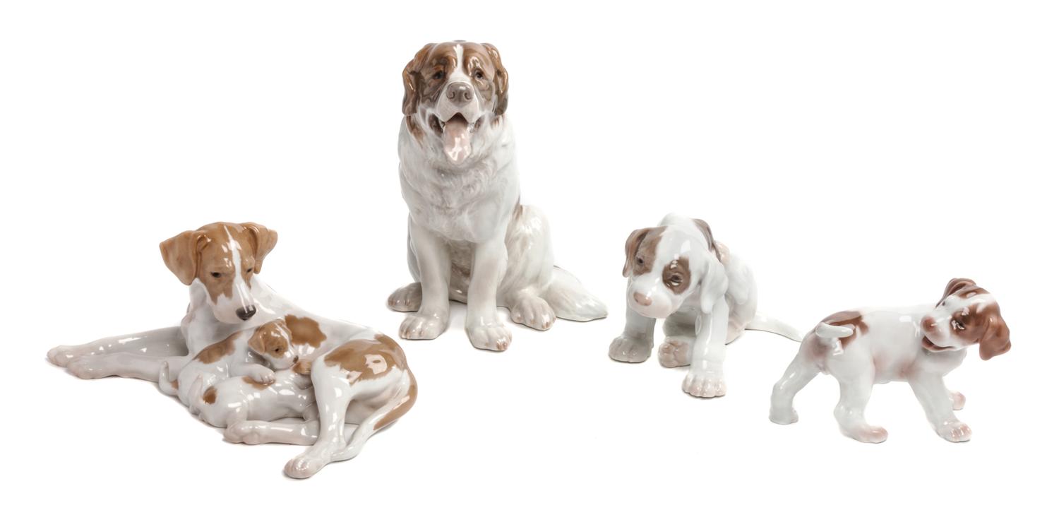 Four Bing & Grondahl Porcelain Figures Height of tallest 10 inches. — 20TH CENTURY