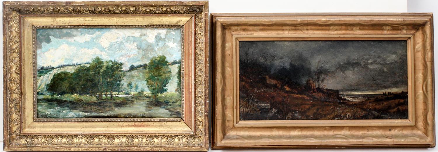 Artist Unknown, (19th/20th century), Shoreline and River Scene, 1878 (two works)
