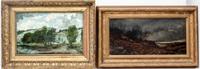 Artist Unknown, (19th/20th century), Shoreline and River Scene, 1878 (two works)