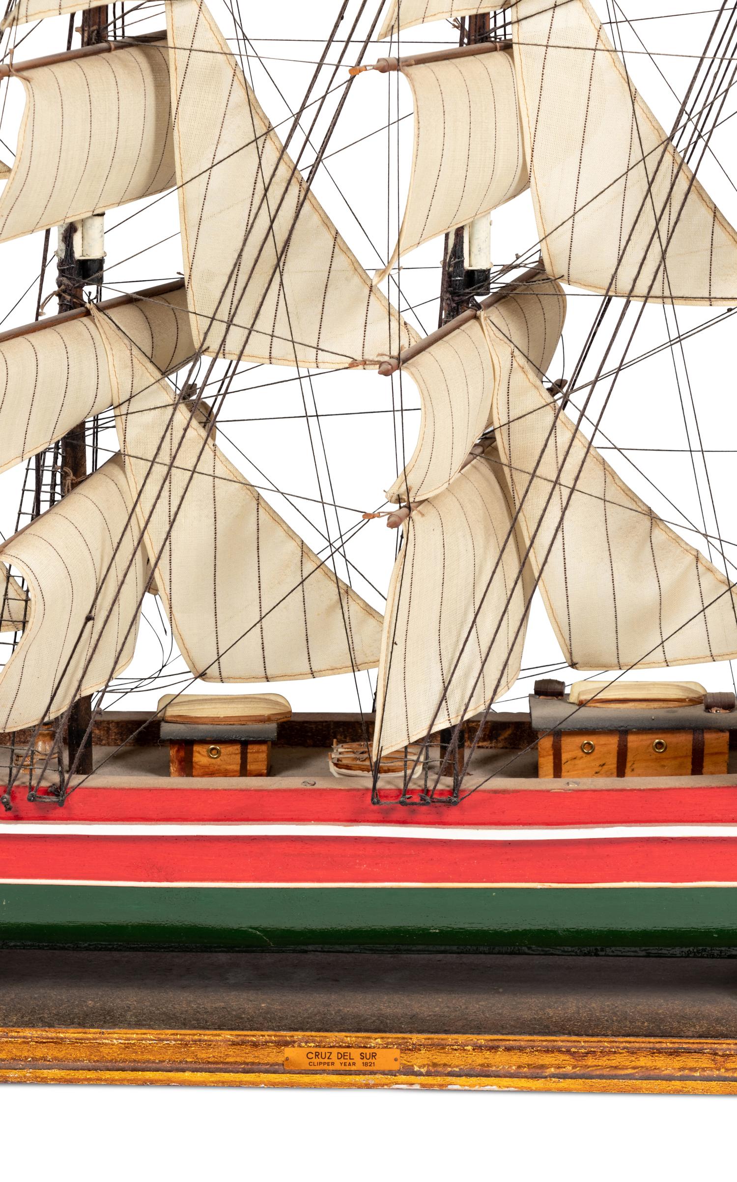 A Wooden Model of the Clipper Ship, Cruise del Sur