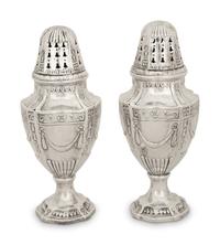 A Pair of Continental Silver Sugar Casters