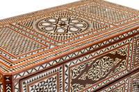 A Pair of Levantine Marquetry and Mother-of-Pearl Inlaid Two-Drawer Chests