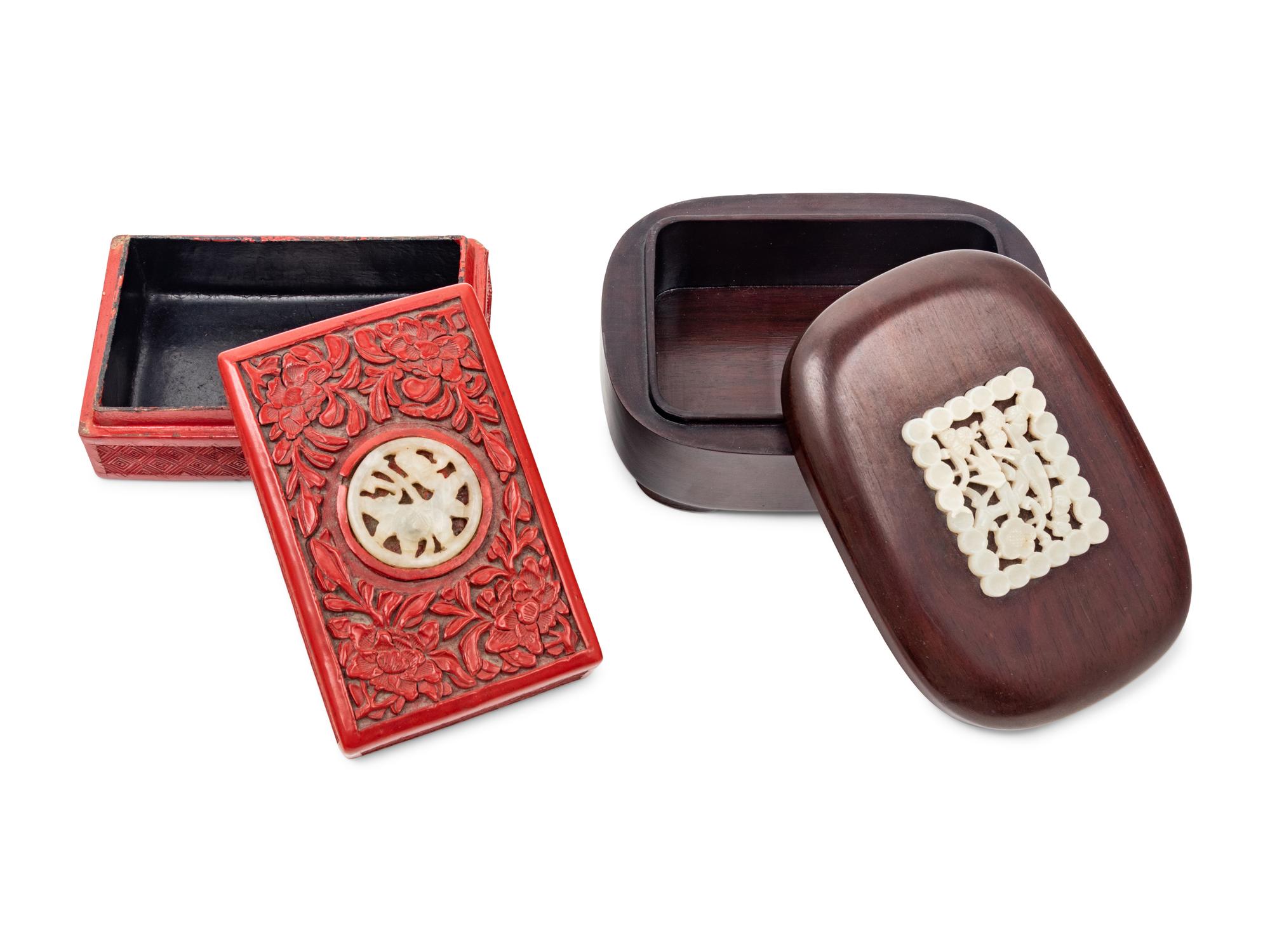 Three Chinese Covered Boxes