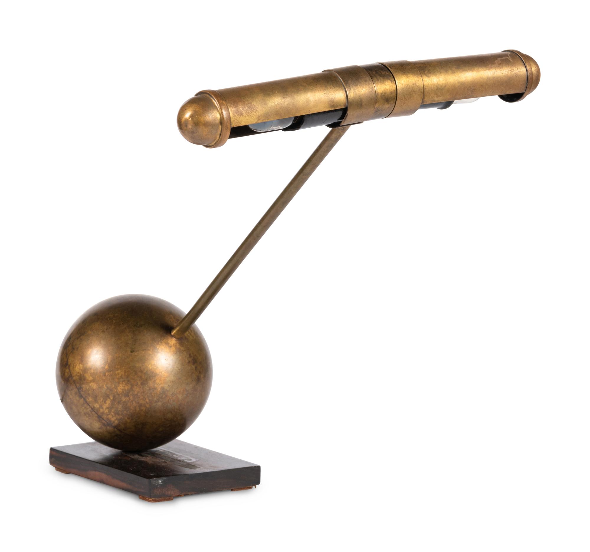 A Gilt Brass Table Lamp