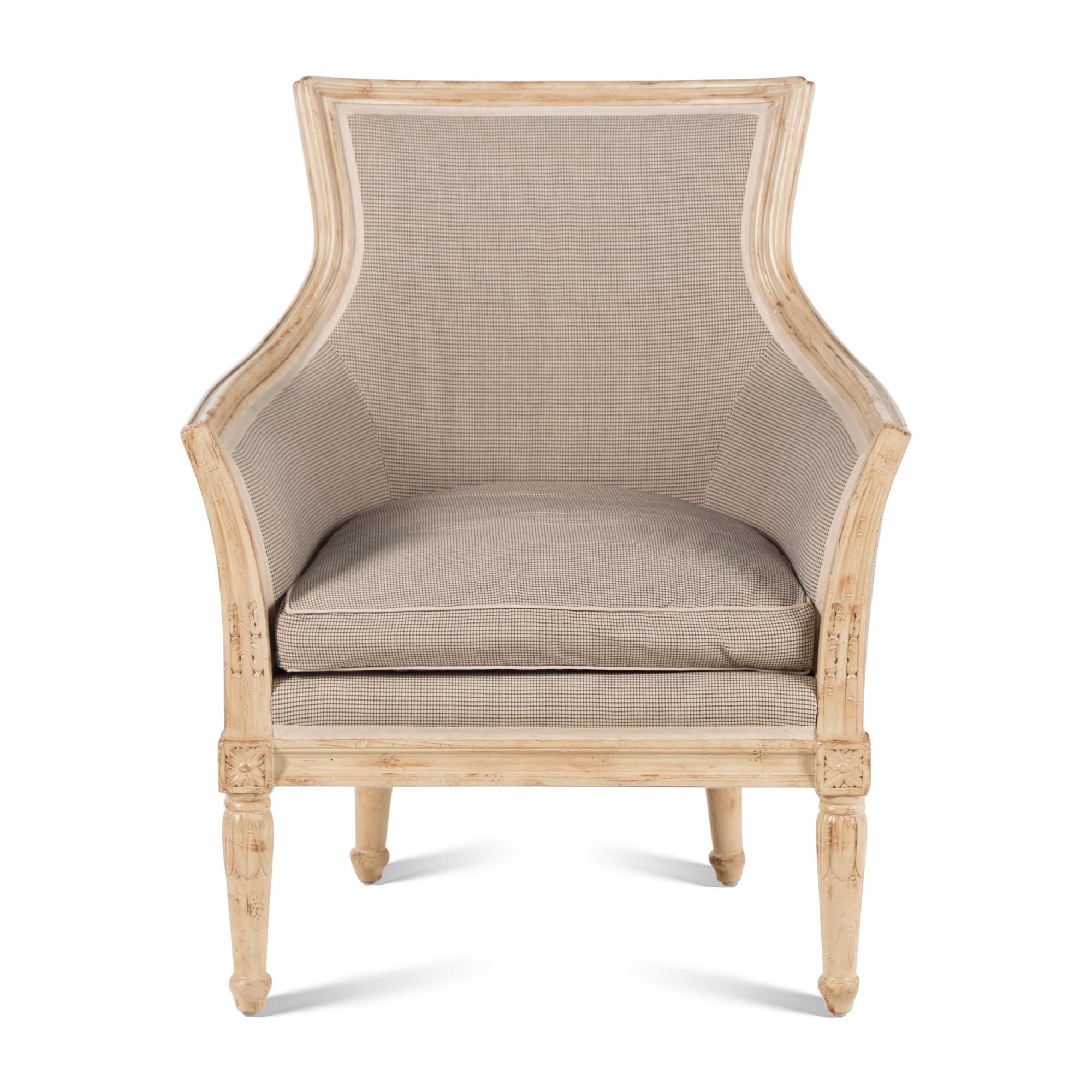 A Louis XVI Style Painted Bergère