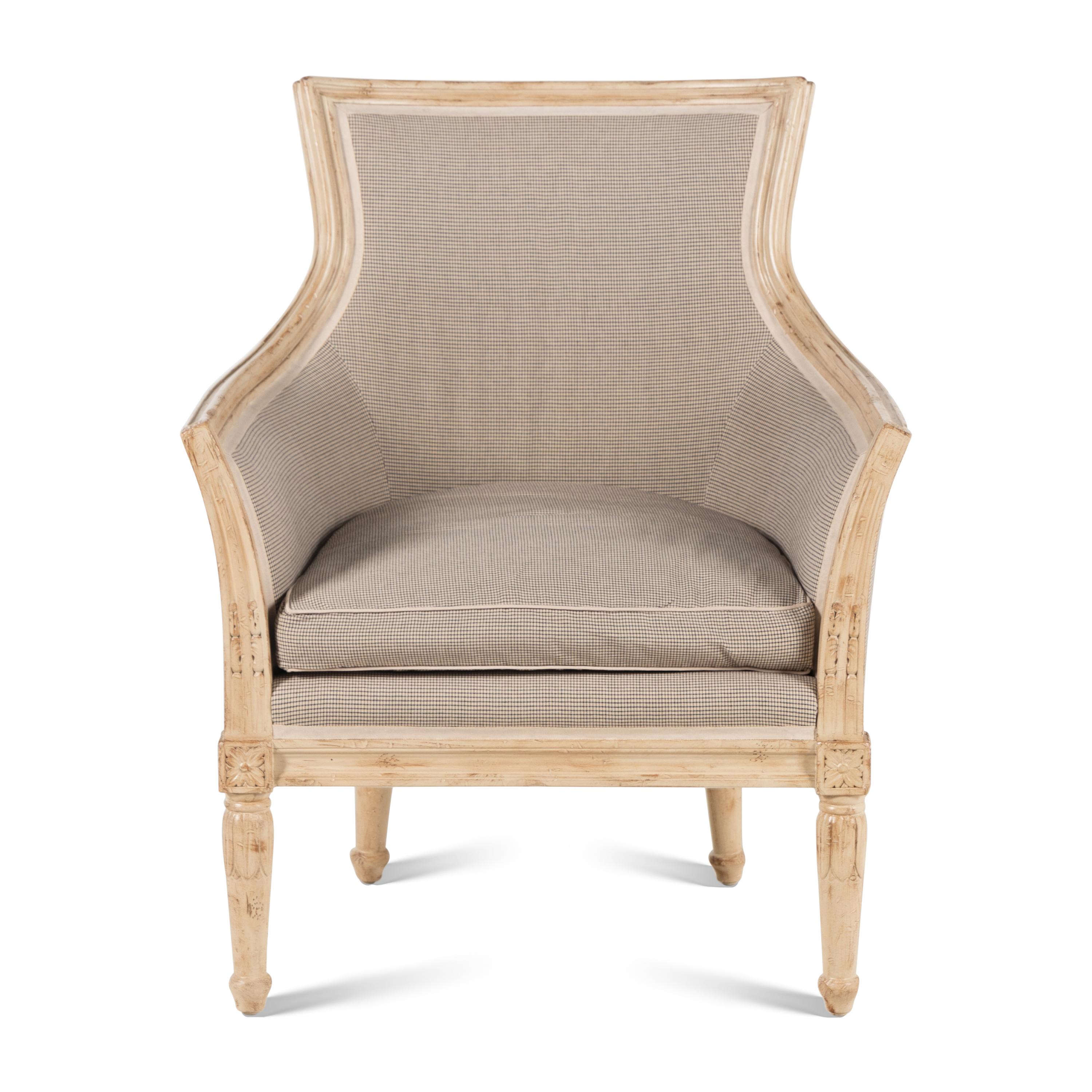 A Louis XVI Style Painted Bergère