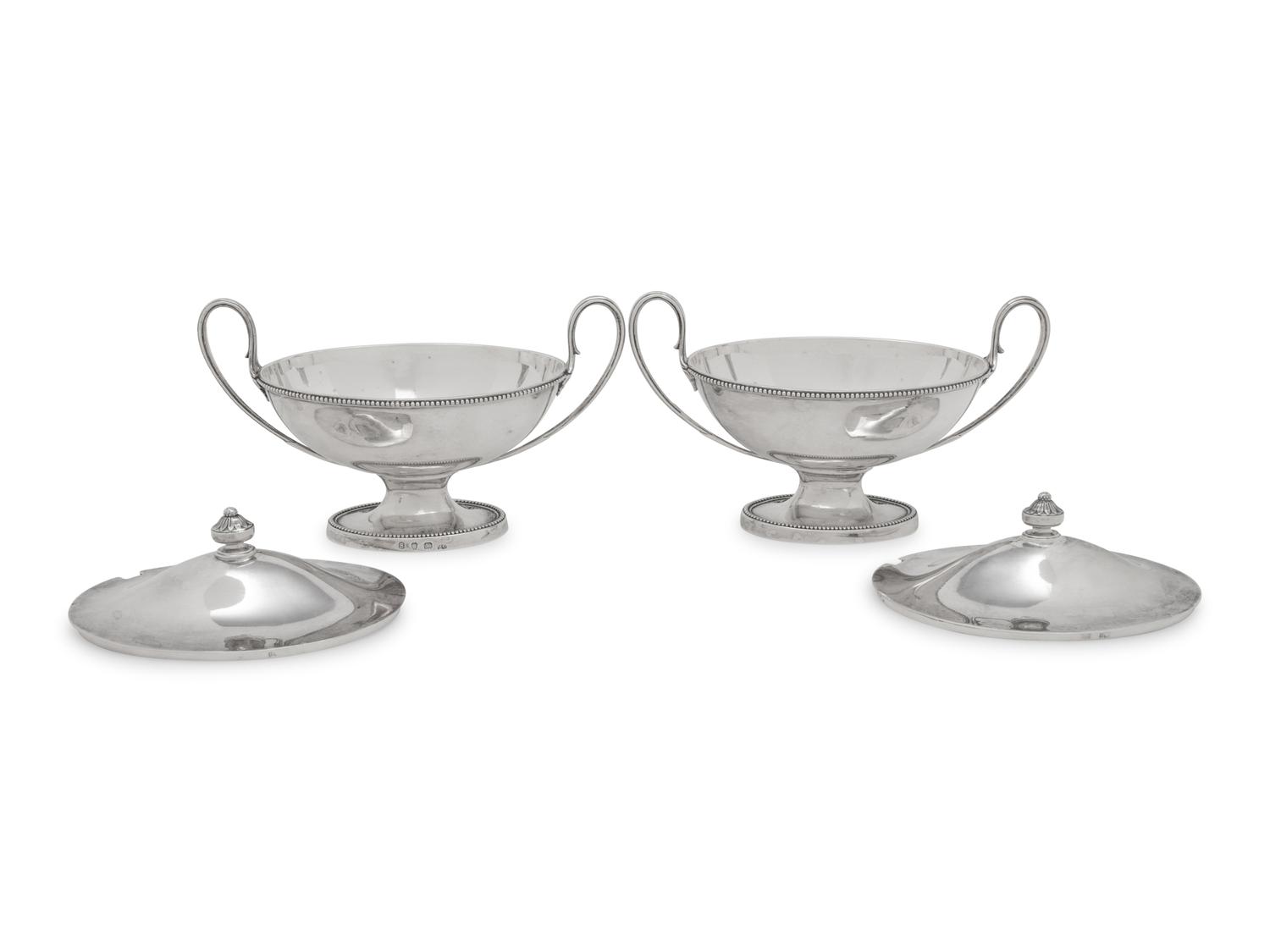 A Pair of George III Silver Sauce Tureens
