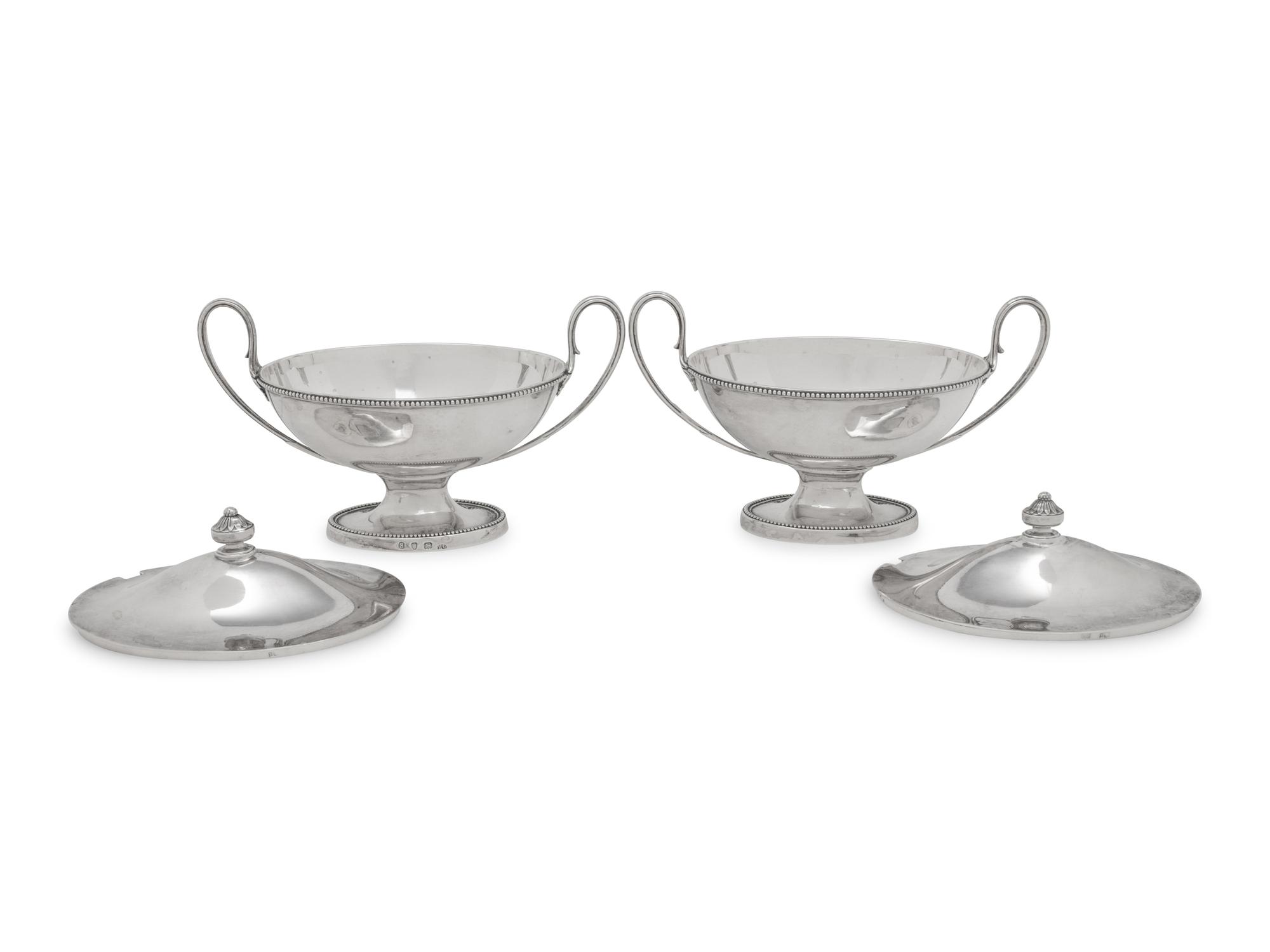 A Pair of George III Silver Sauce Tureens