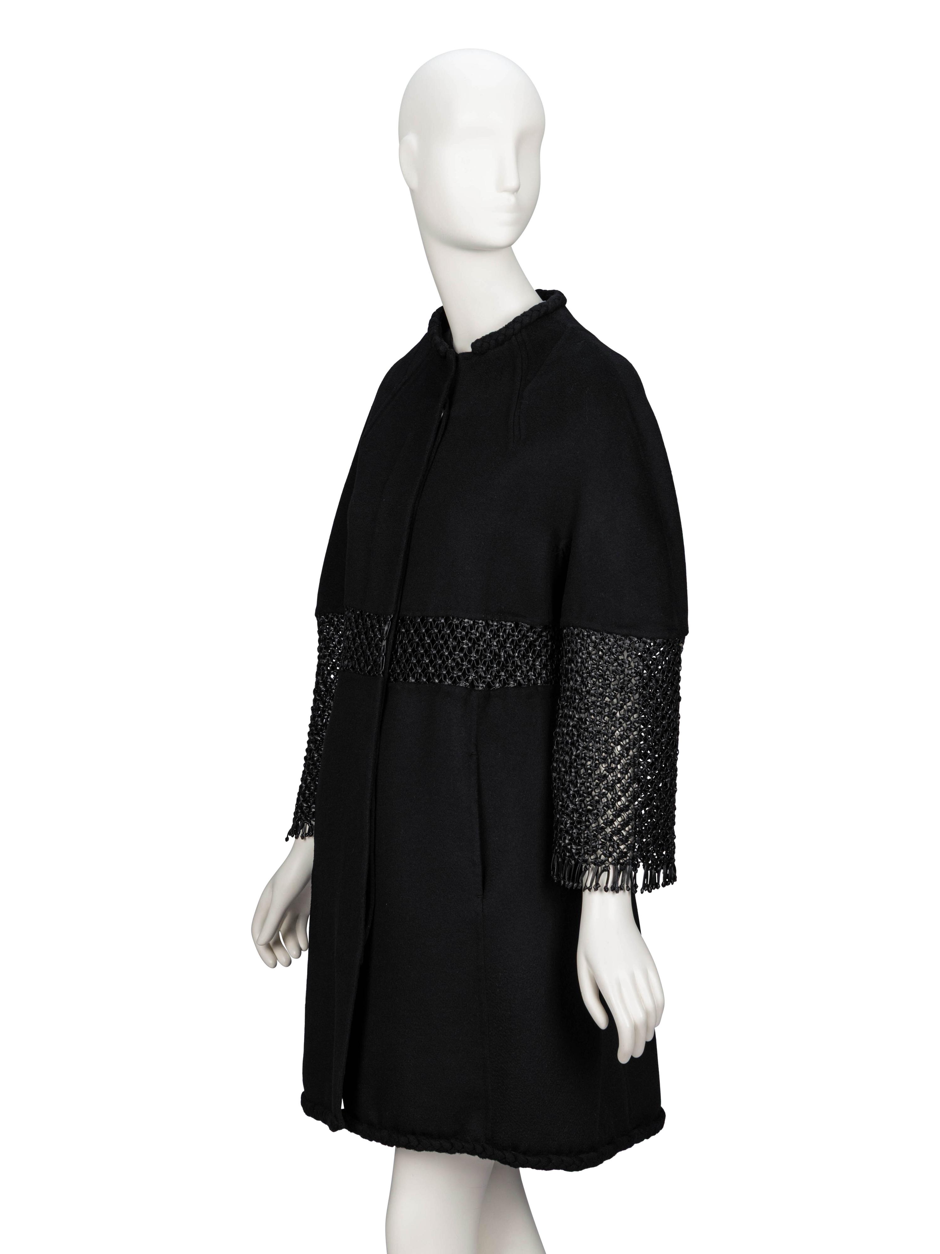 Ralph Rucci, Cashmere & Knotted Leather Coat and Dress