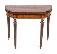 A Louis XVI Style Bronze-Mounted Marquetry Games Table