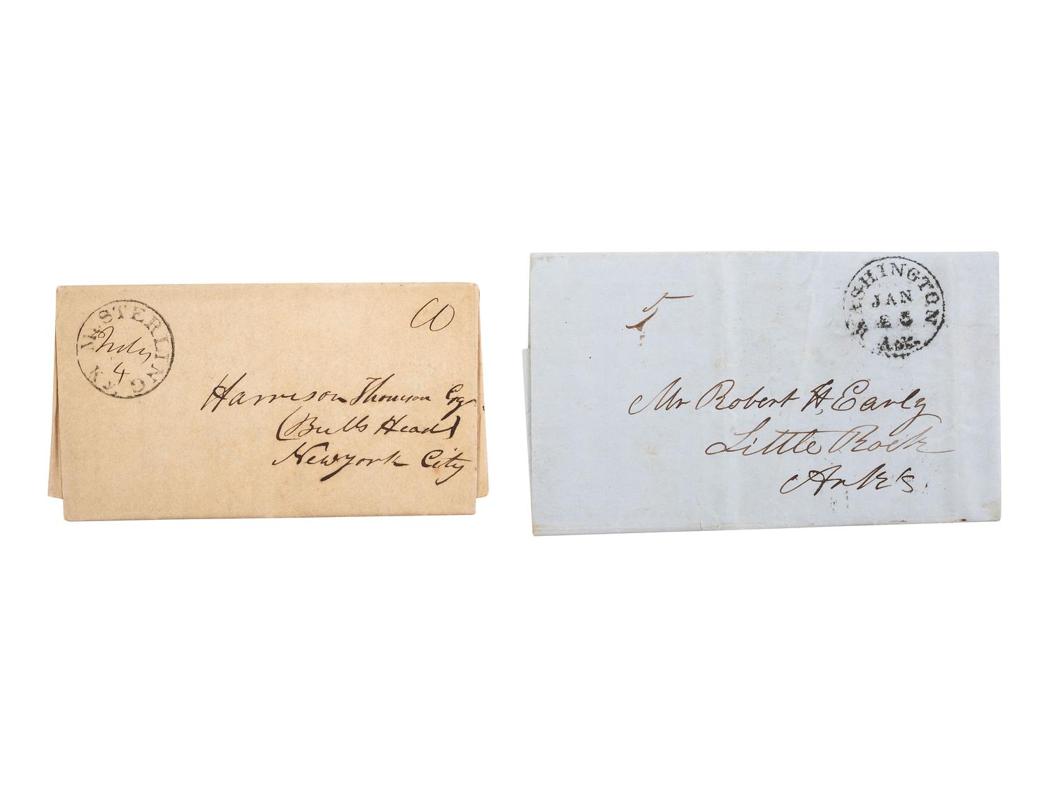 [ENSLAVEMENT & ABOLITION]. A group of six letters associated with enslaved individuals, including a letter related to the Randolph family of Virginia.