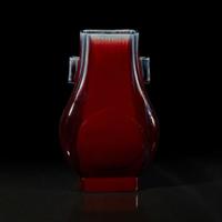 A Chinese flambé-glazed hu-form vase 窑变釉壶式瓶 Guangxu mark and possibly of the period ??? ????
