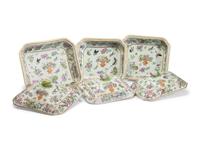 A Chinese Export Canton Famille Rose Porcelain Dinner Service