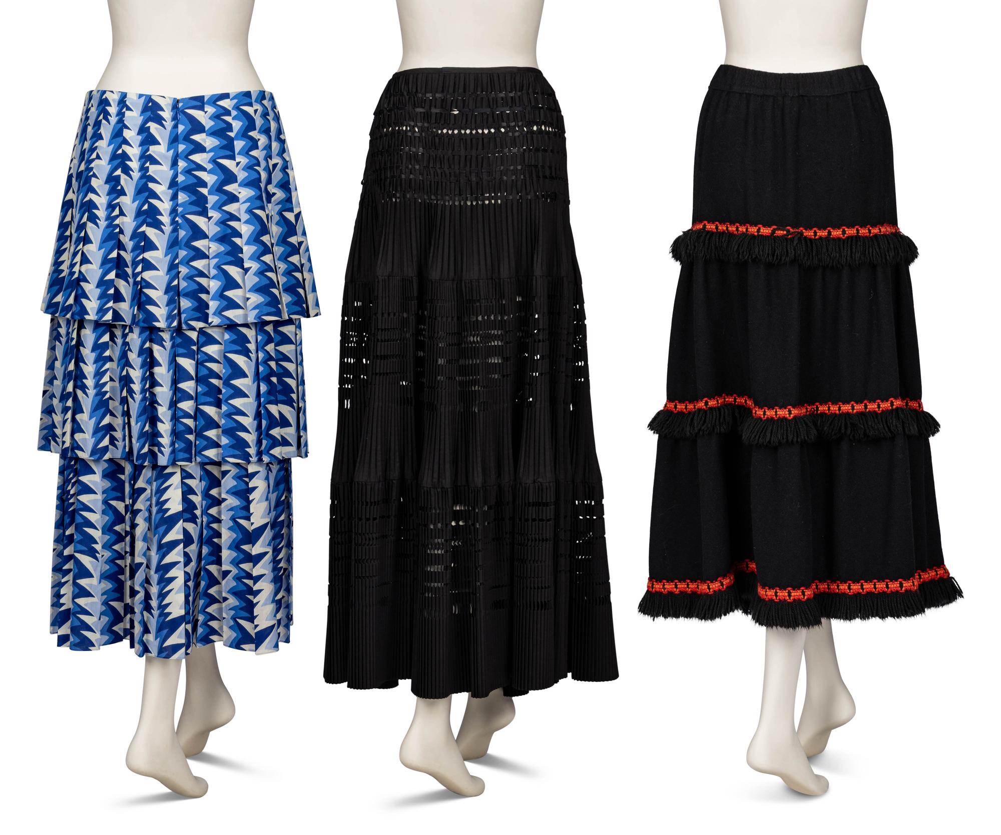 Three Designer Maxi Skirts; Chanel, Alaïa, Saint Laurent